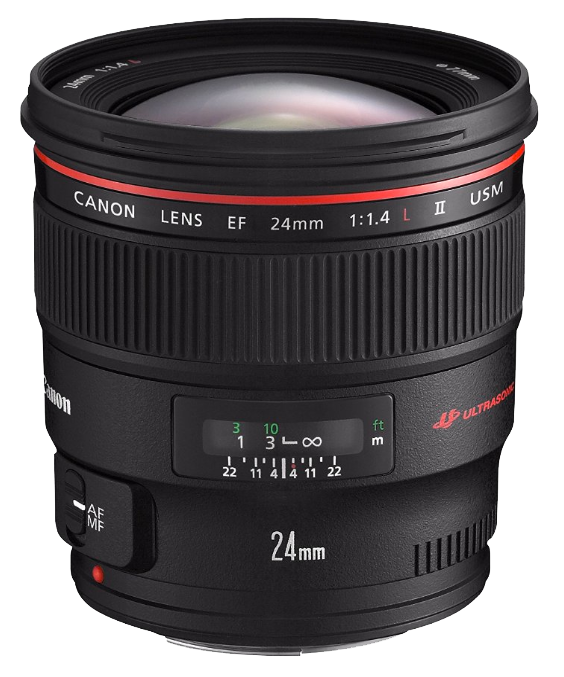 Canon EF 24mm f1.4L- II USM lens