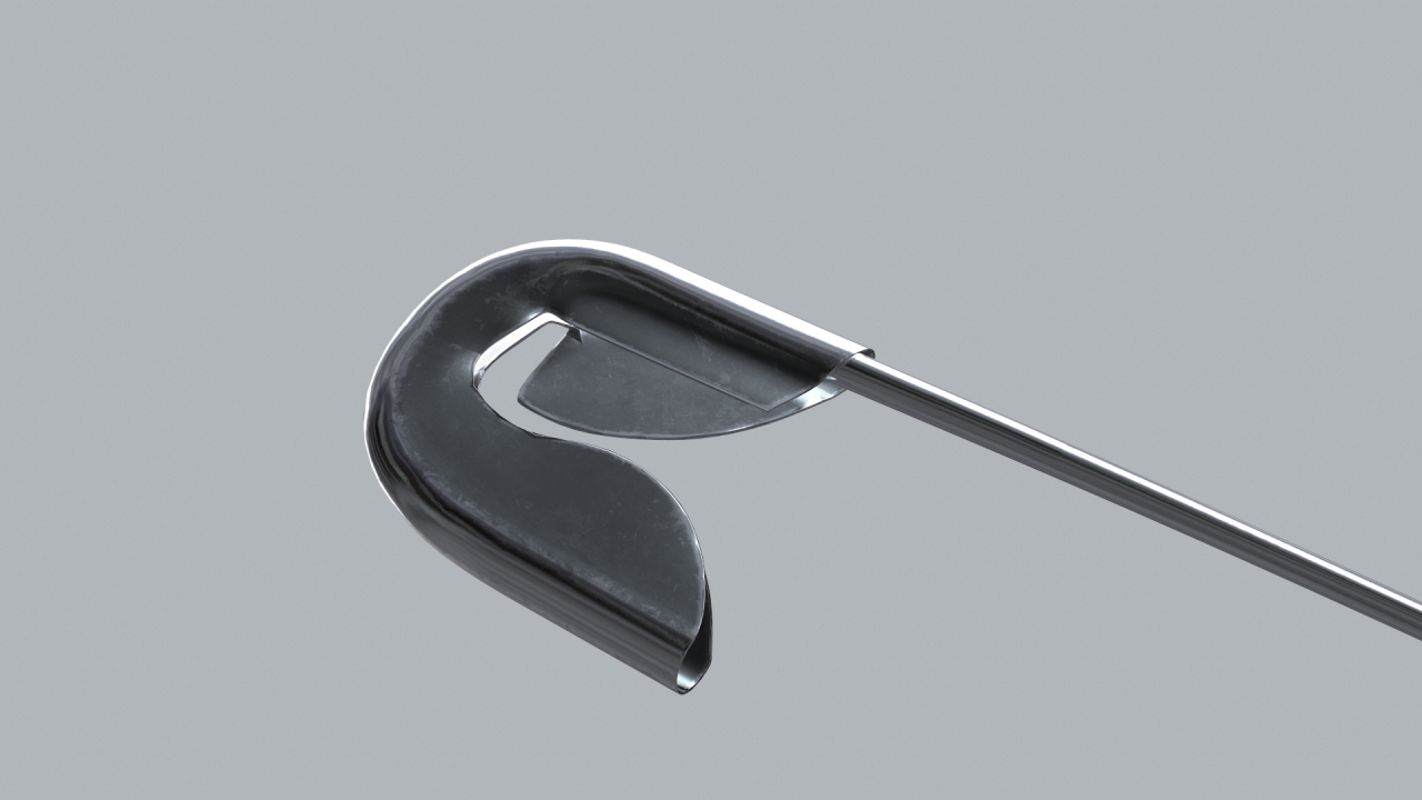 Store - 3D Model of a Safety Pin - Close View A