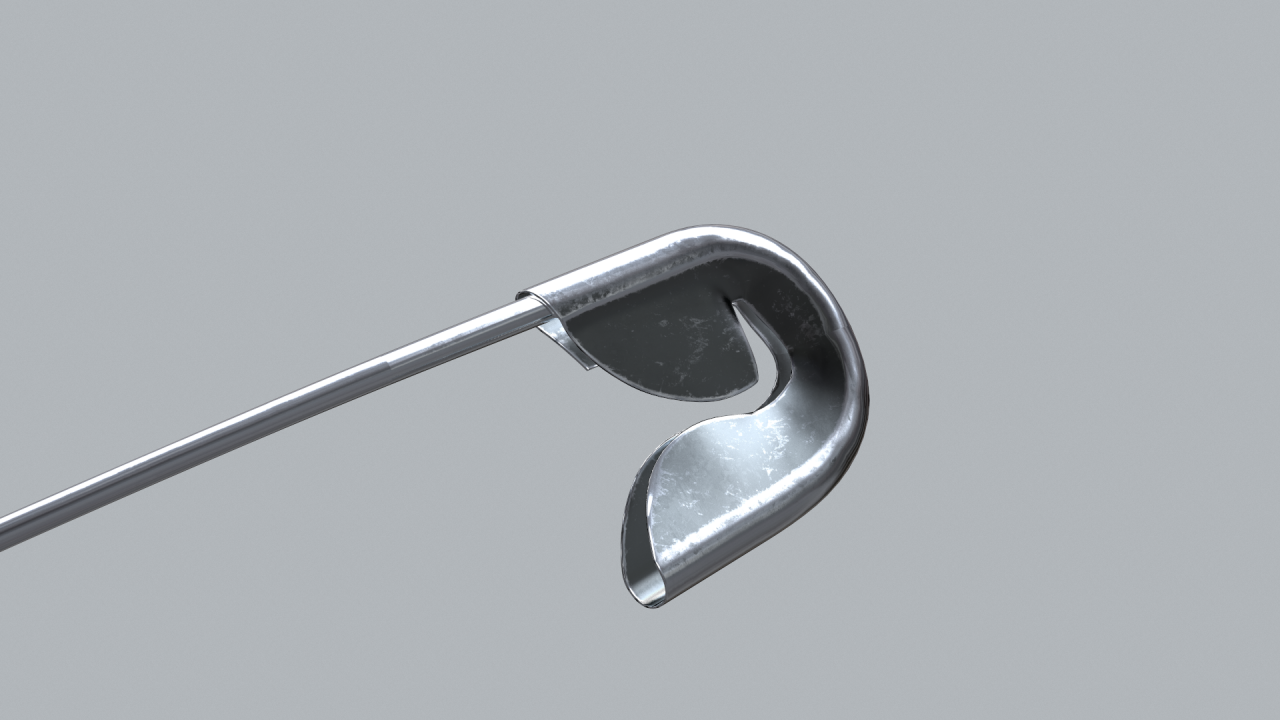Store - 3D Model of a Safety Pin - Close View B