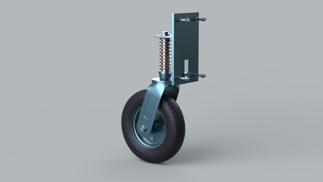 Store - 3D Model of a Gate Wheel - Back View