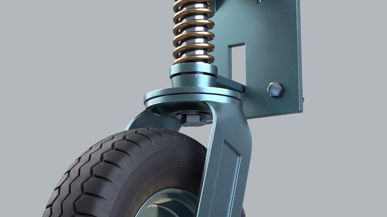 Store - 3D Model of a Gate Wheel - Close Front View