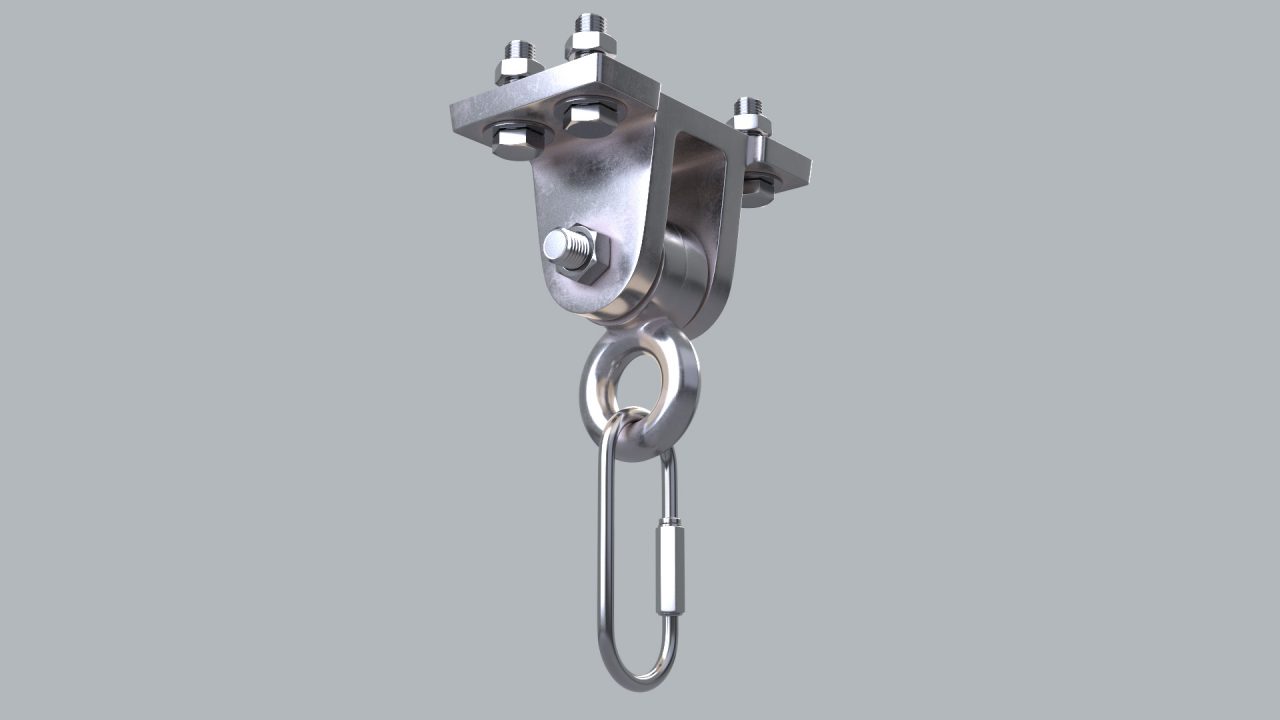 Store - 3D Model of a Swing Hanger - Low Angle View