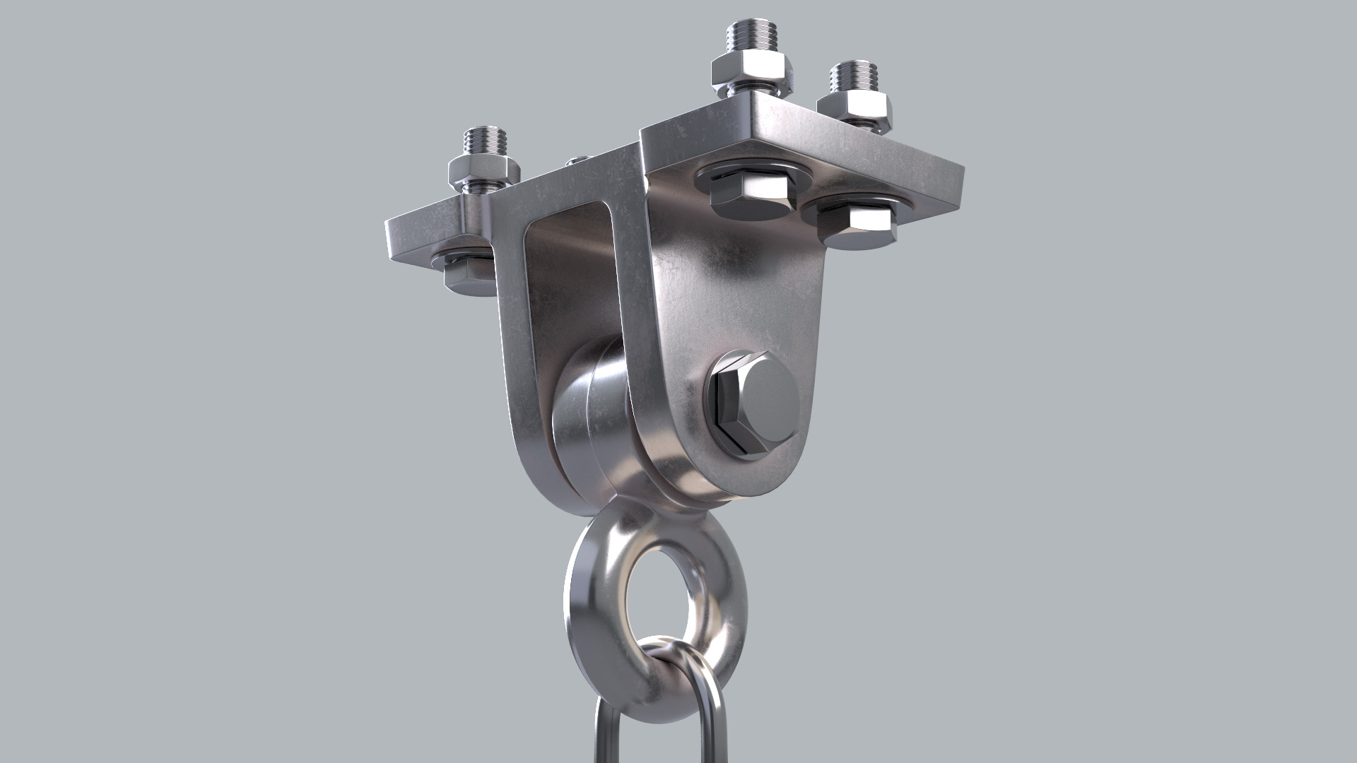 Store - 3D Model of a Swing Hanger - Close Low Angle View A