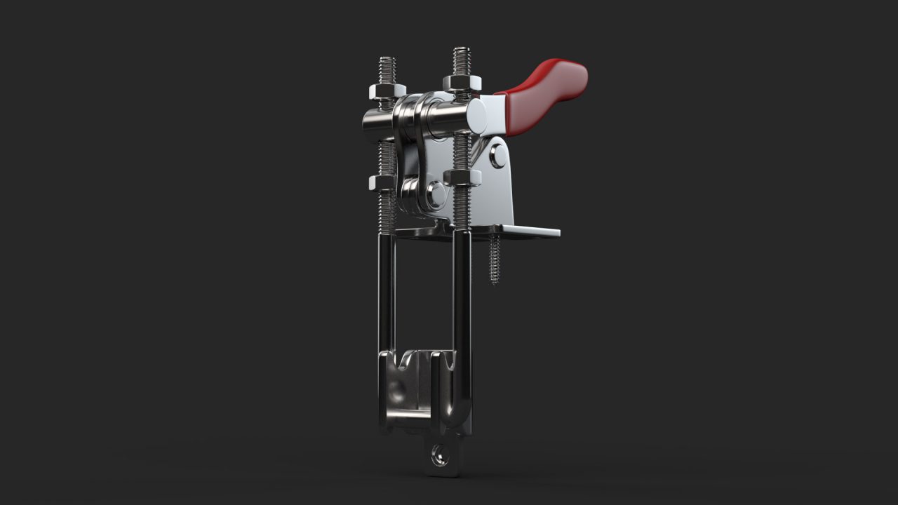 Store - 3D Model of a Vertical Pull-Action Latch Toggle Clamp - Front View