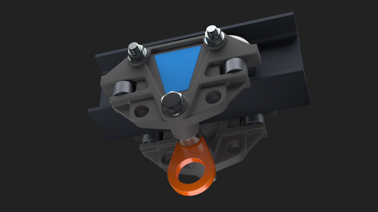 Store - 3D Model of a I-Beam Trolley - Low Angle View