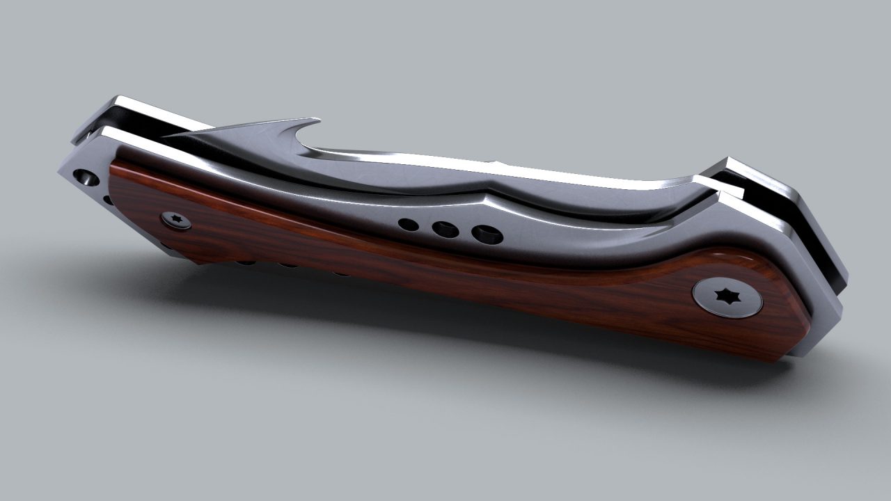 Store - 3D model of Pocket Folding Knife - Closed Blade A