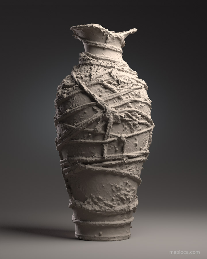 Photogrammetry - Clay Pot with Rope A