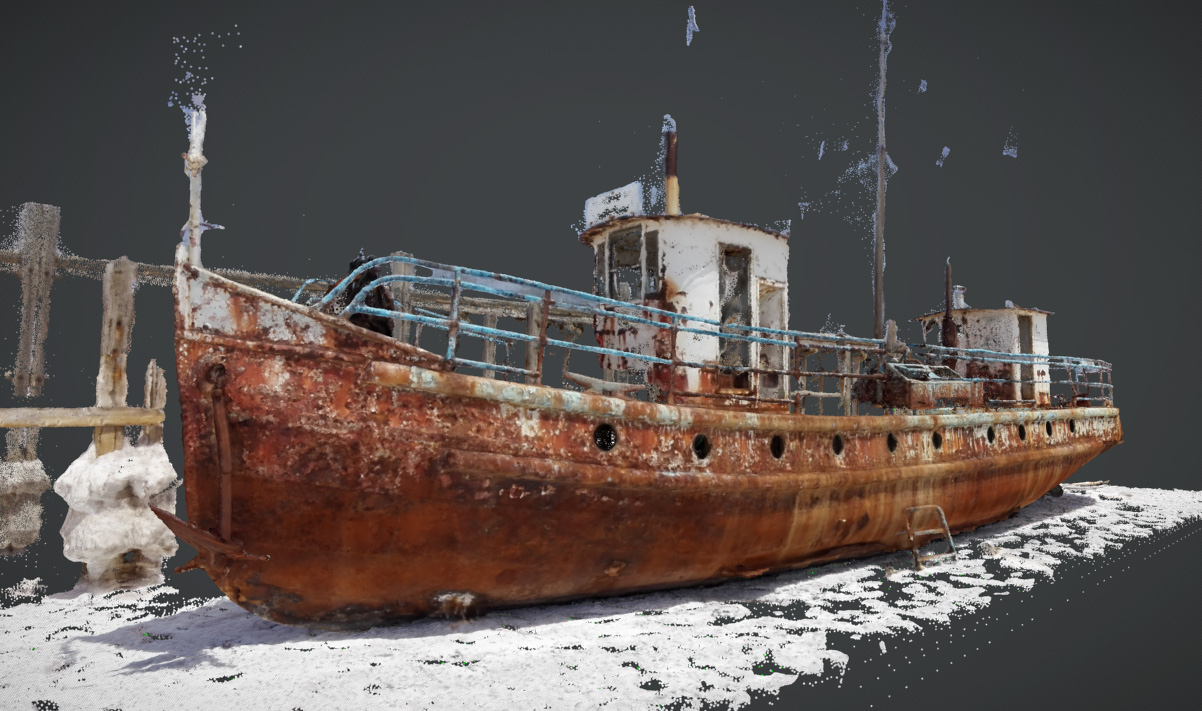 Photogrammetry of A Shipwreck in Lake Urmia - Sketchfab Portfolio